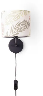 Produktbild von Tischlampe Schreibtischlampe Wandlampe Stoff Nachttisch E14 Blumen Jungle Deko