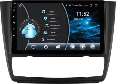 Immagine prodotto di Autoradio con Bluetooth e CarPlay per BMW Serie 1 (E81/E82/E87/E88) (2004-2011) – Compatibile con Apple e Android – Impianto stereo – Sistema di navigazione – 2 GB di RAM, 32 GB di memoria interna