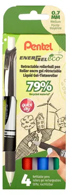 Produktbild von Pentel Liquid Gel-Tintenroller 4er Set,