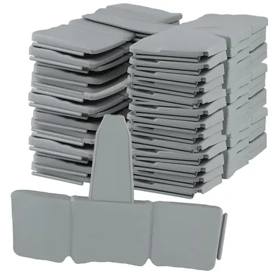 Productafbeelding van 30 stuks randstenen - Kunststof - Grijs, met een effect van betonklinkers - Graskant voor bloembedden - Tuinrand - Afmetingen 25 x 23 cm