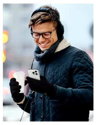 Produktbild von Winterhandschuhe für Herren aus Polyester, warm und dick, winddicht, Kälteschutz, Fäustlinge mit Anti-Rutsch und touchsensitiver Bildschirm