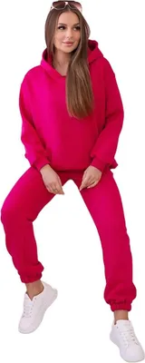 Produktbild von Fuchsia Bekleidungsset für Damen, Baumwoll-Elasthan, mit Print, Einheitsgröße