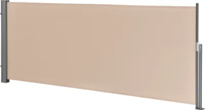 Obrázek produktu pro Boční markýza 140 x 300 cm Pískové barvy Béžová Markýza odolná proti povětrnostním vlivům Ochrana proti slunci a větru