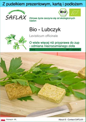 Zdjęcie produktu dla SAFLAX - Zestaw prezentowy - Bio - Lubczyk - 100 Nasiona - Z pudełkiem upominkowym, etykietą wysyłkową, kartą podarunkową i podłożem uprawowym - Levisticum officinale