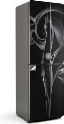 Produktbild von Abstraktes Wellenmuster – Kühlschrank Aufkleber – Klebefolie Kühlschrank – Kühlschrank Dekor – Kühlschrankfolie selbstklebend – Küchen Dekoration – 60x180 cm