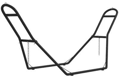 Produktbild von Hängemattengestell - Ständer für 2–3 Personen - Verstellbare Kettenlänge - 278 cm Metallrahmen - Schwarz
