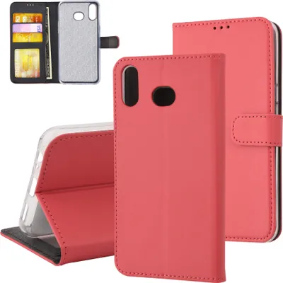 Immagine prodotto di Samsung Galaxy A6s Portacarte Custodia a libro rossa per Galaxy A6s Chiusura magnetica