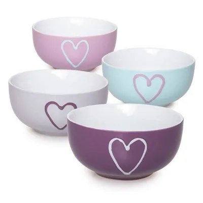 Produktbild von Orion Keramikschüssel Bouillontasse HERZ 0,5l 4er SET