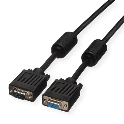 Image de ROLINE Câble VGA HD15St/Bu avec ferrite 30m