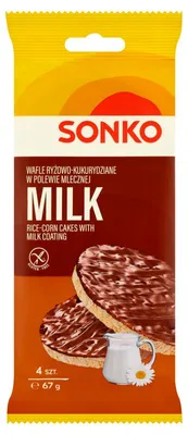 Image de Sonko : Crêpes riz-maïs avec glaçage au lait, 67 g, sans gluten