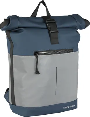 Produktbild von New Rebels Bowie New York Reflective Navy Rolltop Rucksack