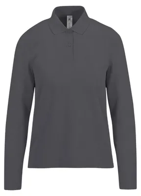 Produktbild von B&C - "My Polo 210" Poloshirt für Damen Langärmlig FK3051 (XXL) (Dunkelgrau)