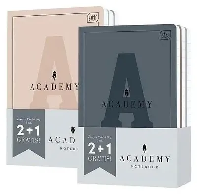 Obrázek produktu pro Sešit A5/60 stran, linkovaný, řada Academy (3 ks) – INTERDRUK