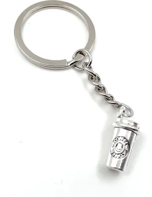 Produktbild von Onwomania Schlüsselanhänger - "Coffee Kaffee Becher" - Metall Glücksbringer ideal als Geschenk z.B. für den besten Freund, die beste Freundin, Mama