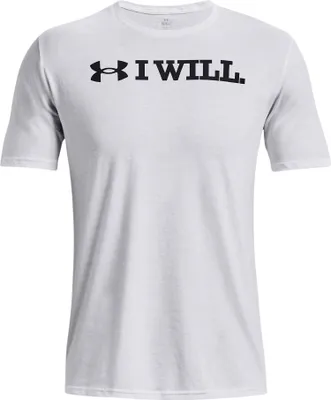 Produktbild von Under Armour Herren T-Shirt UA I Will Kurzarm-Oberteil - 1379023, Farbe:Weiß, Textil:M