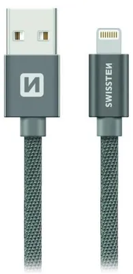 Produktbild von Datenkabel Textil usb / lightning 1,2 m grau