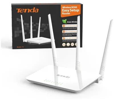 Produktbild von Tenda F3, Wi-Fi 4 (802.11n), Ethernet/LAN, Weiß, Tabletop-Router
