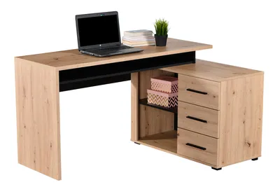 Image de Schreibtisch >Paracin< in Artisan Eiche - 135x75,5x50cm (BxHxT)
