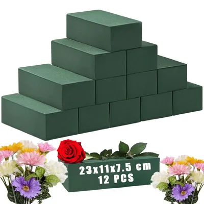 Steckschaum 12er-Pack, 23x11x7,5 cm, für frische Blumen