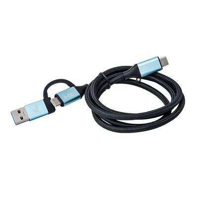 Obrázok produktu pre i-tec C31USBCACBL, 1 m, USB C, USB C, USB 3.2 Gen 1 (3.1 Gen 1), 10 Gbit/s, Čierna, Modrá
