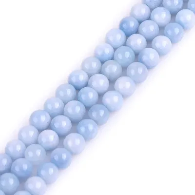 12mm Halbedelsteinperlen, Blauw Jade, rund, 63 Stück