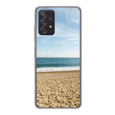 Produktbild von MuchoWow® Handyhülle Schutzhülle Hülle für Samsung Galaxy A33 5G Strand - Sand - Meer Silikon Softcase Handy Hülle - Kartenhalter
