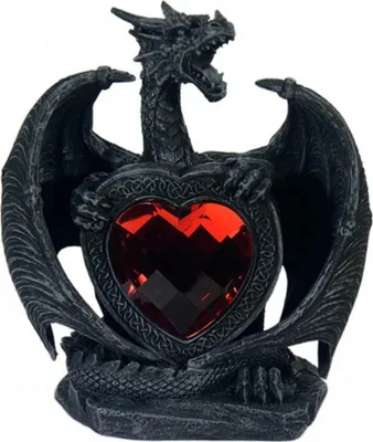 Produktbild von Drache mit rotem Kristall in Herzform