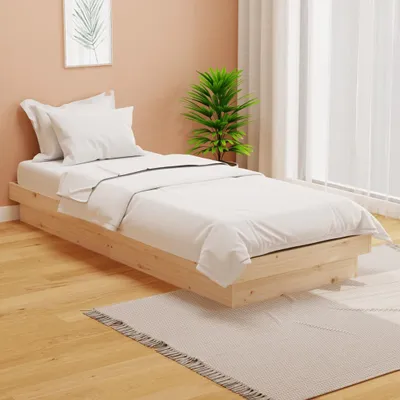 Productafbeelding van Maison Exclusive - Bedframe zonder matras, massief hout, eenpersoonsbed