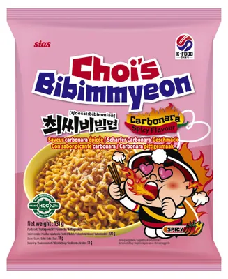 Choi´s Bibimmyeon Instantnudeln Scharfer Carbonara-Geschmack 131g