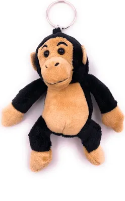 Produktbild von Onwomania Plüschtier Stofftier Kuscheltier Chimpanse Affe Höhe 19 cm Schwarz