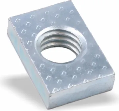 Produktbild von Nutenstein | Gewindeplatte 20x13x5 mm M8 Gewinde mittig | Stahl galvanisch verzinkt