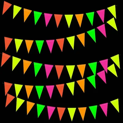 Produktbild von Neon Party Hängedeko Papiergirlande 12 Meter