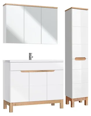 Image de Ensemble complet de salle de bain - 100 cm - Cintra White