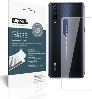 Produktbild von 2x Schutzfolie für Vivo IQOO Pro Rückseite - Anti-Shock 9H Folie dipos Glass Kunststoffglas