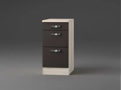 Produktbild von Küchen Schubladenunterschrank mit Arbeitsplatte Faro U436-9 in anthrazit 40 cm breit