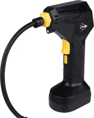 Obrázek produktu pro Dunlop Digitální vzduchový kompresor - Pneumatiková pumpa - Vzduchová pumpa do auta - 12V - Digitální displej - Max. 150PSI/ 10 Bar - Včetně sáčku a 2 jehel - Pneumatiky a nafukovací pneumatiky do auta