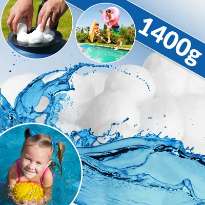 Produktbild von Monzana Filterbälle 1400g ersetzen 50kg Filtersand Pool Sandfilteranlage Kartuschenfilter Teich Filterkugeln Filter Balls