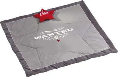 Zdjęcie produktu dla roba kocyk do zabawy i raczkowania "Rock Star Baby 1", wkład do kojca, 100x100cm, z poduszką dla niemowląt