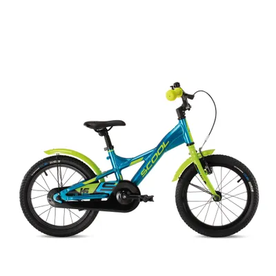 Produktbild von S'COOL XXlite 16 Zoll 1-Gang Blue/Lime | 16 Zoll Fahrrad für Kinder und Jugendliche | Fahrrad mit ergonomischer Sitzposition | Kinderfahrrad | 1 Gang