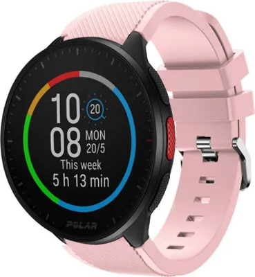 Produktbild von Strap-it Polar Pacer Silikonarmband (Hellrosa)