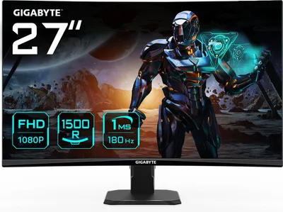 Produktbild von Gigabyte Gs27Fc 68,6Cm 27Zoll Edge Va 1920X1080 Fhd 250Cd/M2 180Hz 2Xhdmi 2.0 1Xdp 1.4