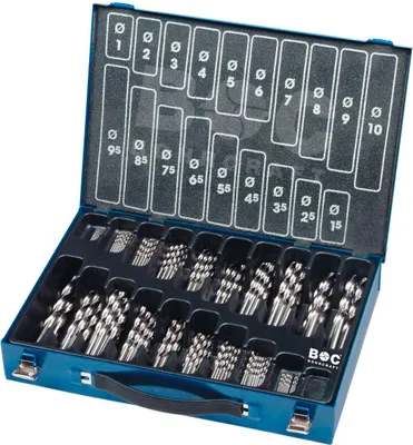 Image de BOHRCRAFT Boîte à forets DIN338 RN HSS ø 1-10 mm 170 pièces