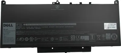 Zdjęcie produktu dla Dell - Bateria do laptopa - Litowo-polimerowa - 4 ogniwa - 55 Wh - Czarna - do Latitude E7270, E7470 (1W2Y2)