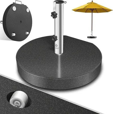Produktbild von Famanu Granit-Parasolfuß 30 kg mit Edelstahlrohr für Parasolstangen 38-48 mm