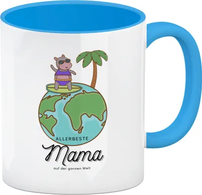 Produktbild von Allerbeste Mama Kaffeebecher in hellblau zum Muttertag
