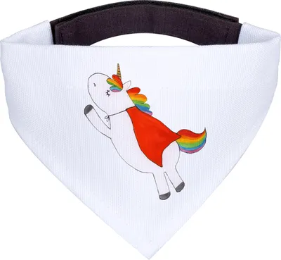 Produktbild von Mr. & Mrs. Panda Bandana Einhorn Super - Weiß - Geschenk, Freundin, Einhörner, Unicorn, Superheld, Hunde Halstuch, Held, Für, Schal, Dreieckstuch, Hund