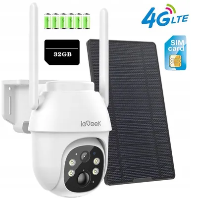 Produktbild von ieGeek TZ-SG330EU Solar-Überwachungskamera 4G LTE SIM 2K 3MP
