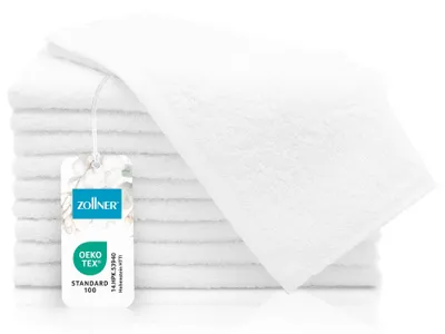 Produktbild von Gästehandtücher 10er Set, Baumwolle, 30x50 cm, weiß