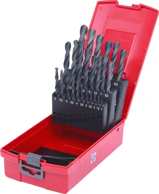 Produktbild von KS Tools 330.1623, Bohrer, Bohrerbit-Set, Drehung der rechten Hand, Metall, Kunststoff, Holz, 118°, Gewalzter Schnellarbeitsstahl (HSS-R)