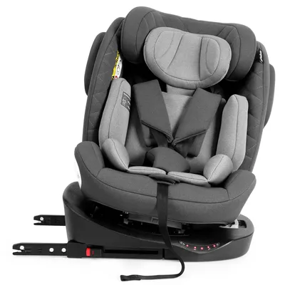 Produktbild von Merax 360° drehbarer i-Size Kindersitz mit ISOFIX & Top Tether, 40–150 cm, 0–36 kg, vorwärts & rückwärts, ECE R129, Grey